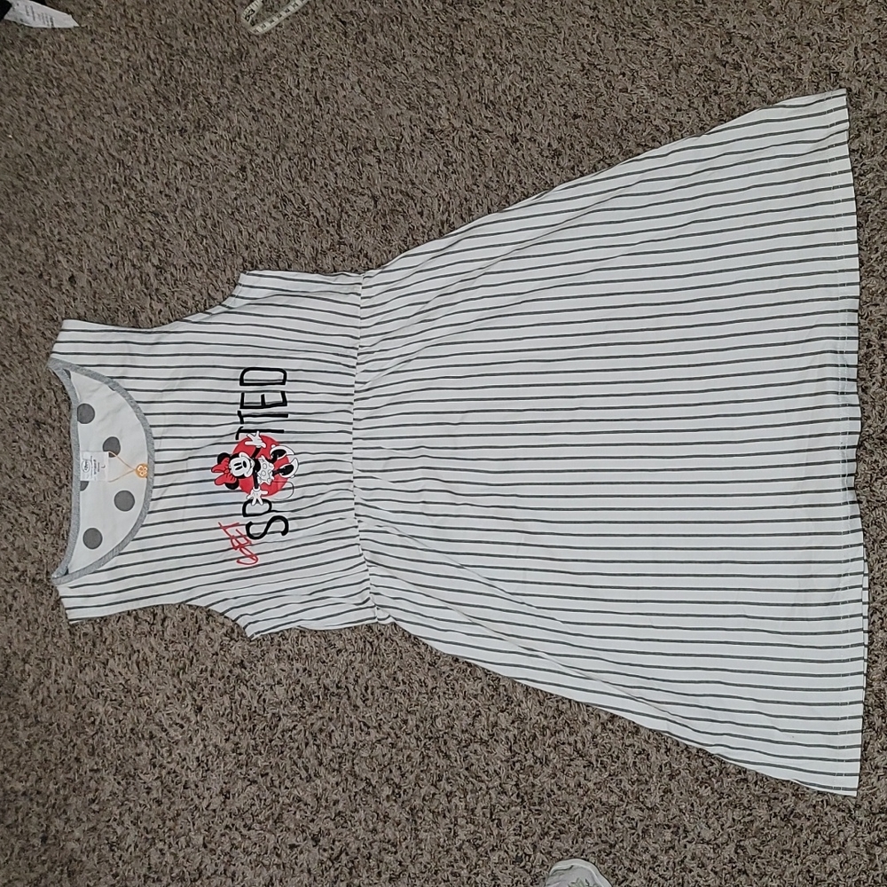 Disney minnie mouse dress large New sleeveless graphic b12